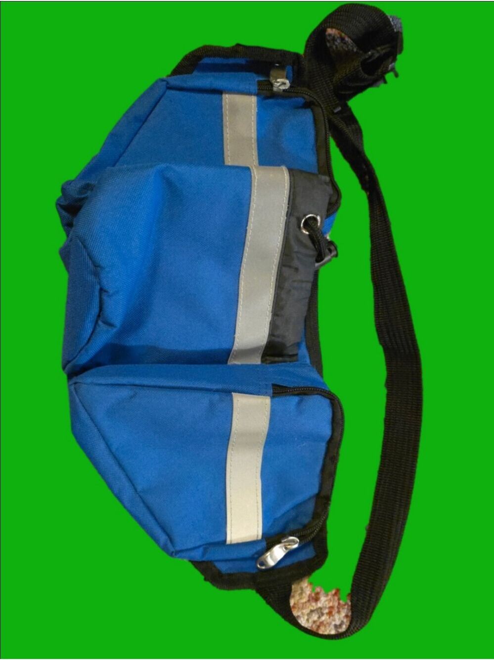 4/$25 Deal! Big Dogs Blue and Black Reflective Dog Toy & Treat Pouch